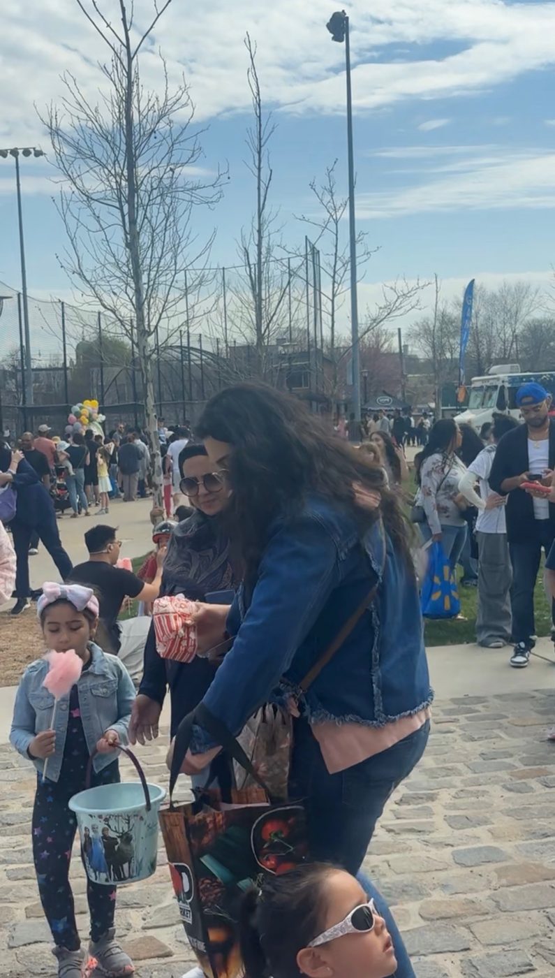 Families gathered at Berry Lane Park for the Easter Egg Hunt