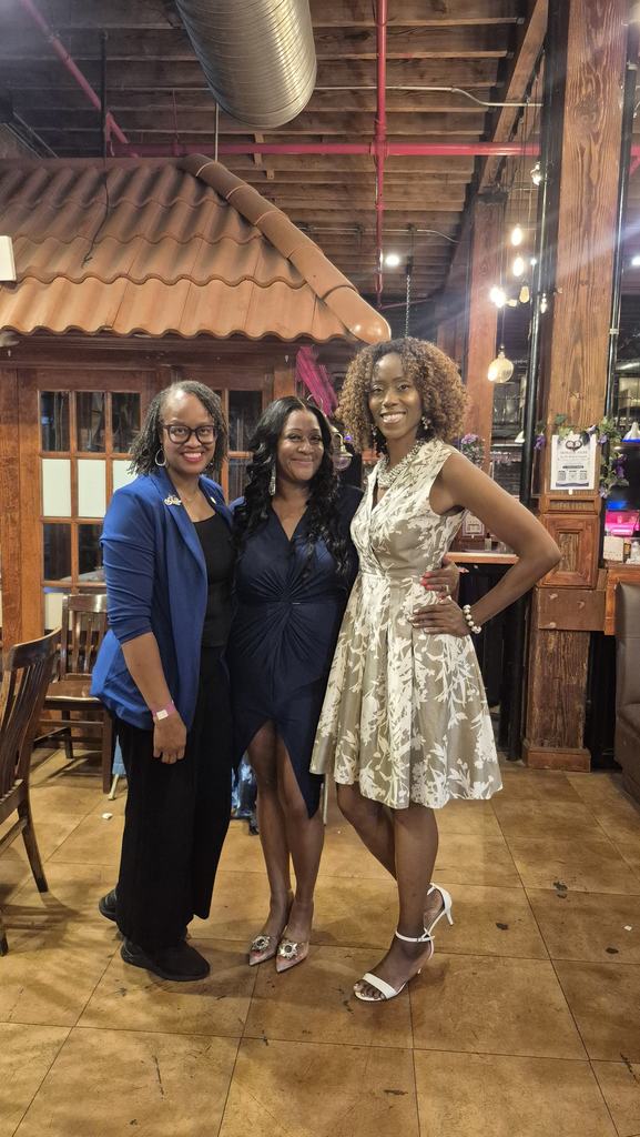 The founder with two supporters at the Gift of Life Fundraiser