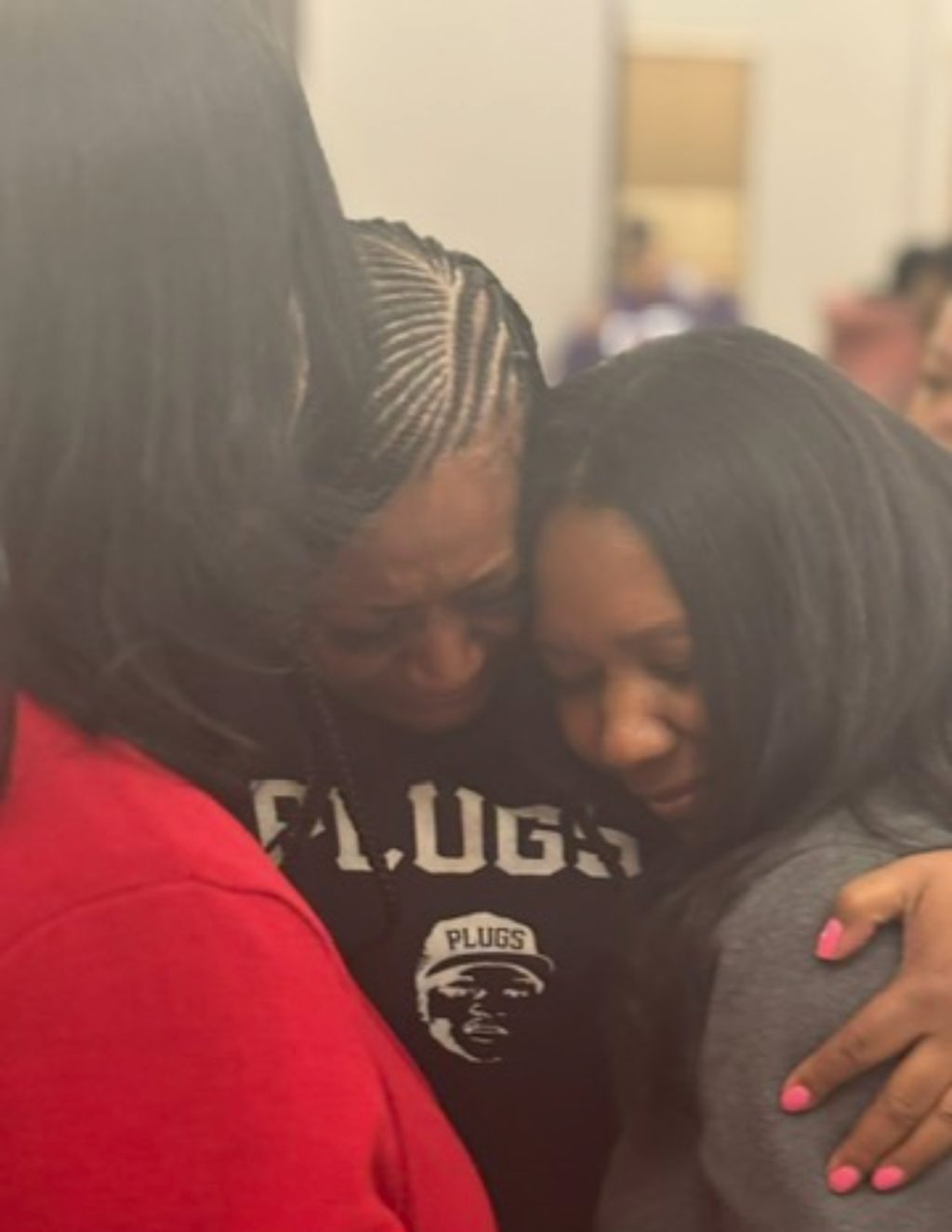 A comforting embrace during the Permission to Grieve Workshop